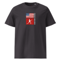 Men's Protect And Serve organic cotton tee in anthracite, front view